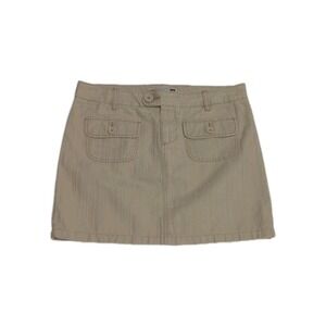 Y2K Old Navy Mini Skirt 8 Ultra Low Rise Utility Grunge Rave Indie Cowgirl